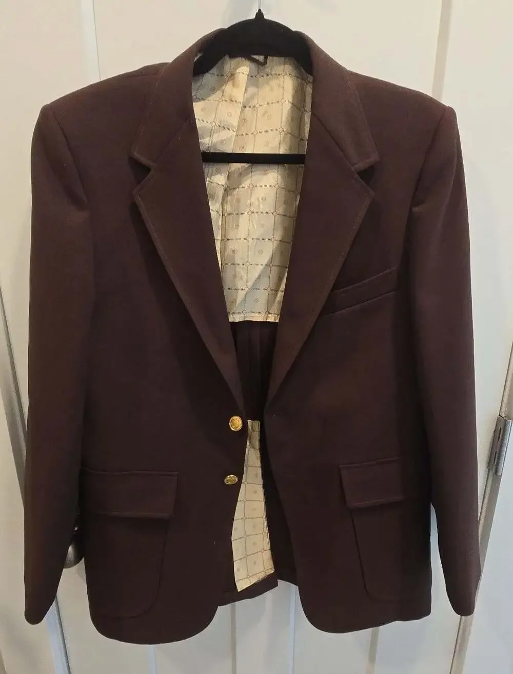Classic Collection Separates Vintage Men's Brown Two-Button Blazer